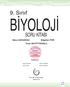 Pınar SEYFİTTİNOĞLU BİYOLOJİ. Öğretim programında yaptığı son güncelleme doğrultusunda YENİDEN DÜZENLENMİŞTİR. Redaksiyon PALME YAYINCILIK