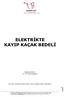 ELEKTRİKTE KAYIP KAÇAK BEDELİ