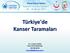 Türkiye'de Kanser Taramaları. Dr. S. Hatice TURAN Kanser Daire Başkanlığı 312 565 60 33 hturan2005@yahoo.com.tr