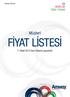 FİYAT LİSTESİ 11 Mart 2013 den itibaren geçerlidir