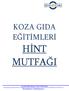 HİNT MUTFAĞI KOZA GIDA EĞİTİMLERİ