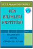 FEN BİLİMLERİ ENSTİTÜSÜ