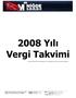 2008 Yılı Vergi Takvimi