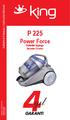 P 225 Power Force Elektrikli Süpürge Vacuum Cleaner