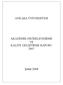 ANKARA ÜNĐVERSĐTESĐ AKADEMĐK DEĞERLENDĐRME VE KALĐTE GELĐŞTĐRME RAPORU 2007