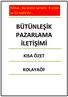 BÜTÜNLEŞİK PAZARLAMA İLETİŞİMİ