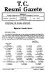 T.C. Resmi Gazete. Başbakanlık Mevzuatı Geliştirme ve Yayın Gene! Müdürlüğünce Yayımlanır. 9 Ekim 1991 ÇARŞAMBA. Bakanlar Kurulu Kararı