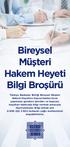 Bireysel Müşteri Hakem Heyeti Bilgi Broşürü