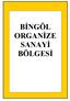 BİNGÖL ORGANİZE SANAYİ BÖLGESİ