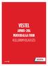 VESTEL AMWX-20G MİKRODALGA FIRIN KULLANIM KILAVUZU 2 YIL