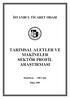 İSTANBUL TİCARET ODASI TARIMSAL ALETLER VE MAKİNELER SEKTÖR PROFİL ARAŞTIRMASI