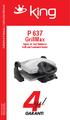P 637 GrillMax Izgara ve Tost Makinesi Grill and Sandwich Maker