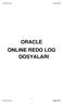 ORACLE ONLINE REDO LOG DOSYALARI