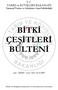 BİTKİ ÇEŞİTLERİ BÜLTENİ