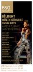 Bİlkent. Müzİk Günlerİ. Katica Illényi Jazz Ensemble MUSIC DAYS. 20 Haziran June, 2015. Cumartesi Saturday, 20.30 Bilkent Konser Salonu Concert Hall
