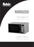 MW80200. Mikrodalga Fırın Microwave Oven. Kullanma K lavuzu Instruction Manual