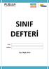 SINIF DEFTERİ. Gurup. Muallim/e: