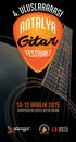 4. ULUSLARARASI ANTALYA GİTAR FESTİVALİ PROGRAMI 4th International Antalya Guitar Festival Programme