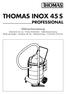 THOMAS INOX 45 S. Gebrauchsanweisung