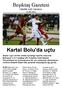 Beşiktaş Gazetesi. Günlük web Gazetesi 10.09.2012. Kartal Bolu'da uçtu