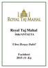 Royal Taj Mahal Side/ANTALYA Ultra Herşey Dahil Factsheet 2015-16 Kış