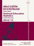 MİLLÎ EĞİTİM İSTATİSTİKLERİ Örgün Eğitim National Education Statistics Formal Education 2014/'15