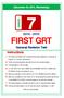 2014-2015 FIRST GRT. General Revision Test Instructions