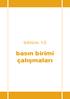 bölüm 13 basın birimi çalışmaları