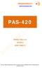 PRİMA PAS-420 MODELİ VERİ PAKETİ