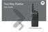 Two-Way Radios. User Guide. XT420 Non-Display model