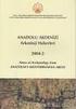 ANMED. ANADOLU AKDENİZİ Arkeoloji Haberleri 2013-11. News of Archaeology from ANATOLIA S MEDITERRANEAN AREAS. (Ayrıbasım/Offprint)