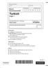 Turkish *P40306A0116* P40306A. Paper 1. Edexcel International GCSE. Tuesday 8 May 2012 Morning Time: 3 hours. Instructions. Information.