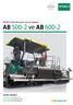 VÖGELE Hidrolik Açılan Serme Tablaları AB 500-2 ve AB 600-2
