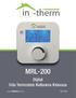 MRL-200. Dijital Oda Termostatı Kullanma Kılavuzu