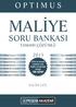 MALİYE SORU BANKASI OPTIMUS. 2013 İdari Hakimlik TAMAMI ÇÖZÜMLÜ SALİM GÖL TEK KİTAP