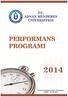 2014 Yılı Performans Programı