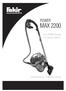 POWER MAX 2200. Kuru Elektrikli Süpürge Dry Vacuum Cleaner. Kullanma K lavuzu / Instruction Manual