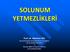 SOLUNUM YETMEZLİKLERİ