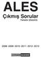 ALES. Çıkmış Sorular. Tamamı Çözümlü