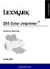 Kullanıcı Kılavuzu. Z65 Color Jetprinter. Kullanıcı Kılavuzu. Aralık 2001. www.lexmark.com
