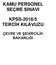 KAMU PERSONEL SEÇME SINAVI KPSS-2016/5 TERCİH KILAVUZU ÇEVRE VE ŞEHİRCİLİK BAKANLIĞI