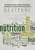 BESLENME DBHAD Uluslararası Hakemli Beslenme Araştırmaları Dergisi