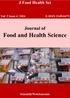 Journal of Food and Health Science