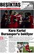 Beşiktaş, Spor. Kara Kartal Bursaspor u bekliyor