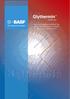 Glythermin Trade Mark of BASF. Isıtma ve Soğutma Sistemleri İçin Glikol Bazlı Donma ve Korozyon Önleyici Isı Transfer Sıvısı