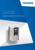 GA700. Endüstriyel Uygulamalar için AC Motor Sürücüleri.
