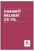 GARANTİ BELGESİ 25 YIL Silestone