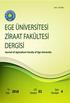 Ege Üniversitesi Ziraat Fakültesi Dergisi Journal of Agriculture Faculty of Ege University ISSN