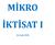 MİKRO İKTİSAT I. Dr. Sanlı ATEŞ