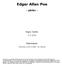Edgar Allan Poe. - şiirler - Yayın Tarihi: Yayınlayan: Antoloji.Com Kültür ve Sanat